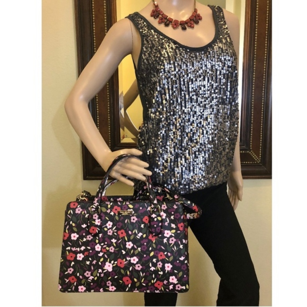🔥NWT Kate Spade Reese Laurel Boho Floral Satchel - Picture 5 of 6